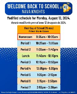 modified schedule 8-12